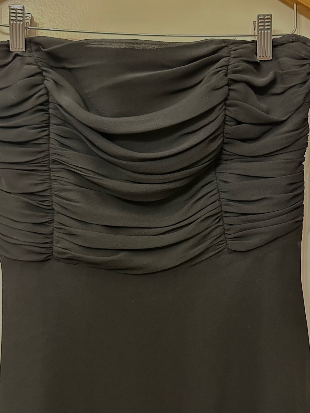 Maggy London Black Ruched Bodice Evening Gown - Picture 2 of 5